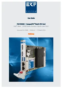 User Guide PC6-TANGO • Compactpci ® Plusio