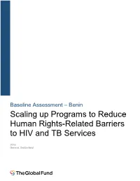 Benin Scaling up Programs to Reduce Human Rights-Related Barriers to HIV and TB Services