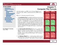 Chapter 9– Computer File Formats