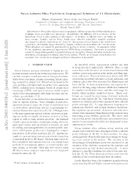 Forces Between Silica Particles in Isopropanol Solutions of 1: 1