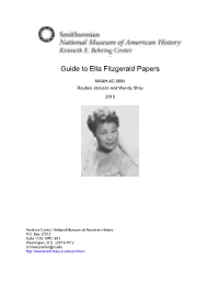 Guide to Ella Fitzgerald Papers
