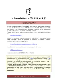 La Newsletter N.55 Di R.A.R.E