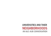 Neighborhoods an Auc-Aub Conversation Table of Contents