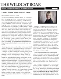 Official Newspaper of Rocky Hill Middle School Candace Whiting: A