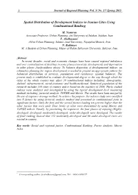 Spatial Distribution of Development Indexes in Iranian Cities Using Combinational Ranking