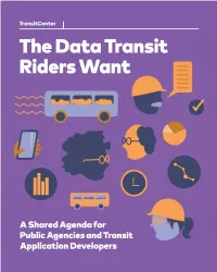 The Data Transit Riders Want