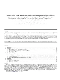 Huperzine a from Huperzia Species—An Ethnopharmacolgical Review Xiaoqiang Ma A,B, Changheng Tan A, Dayuan Zhu A, David R