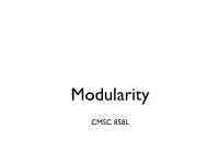 Network Modularity