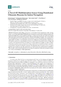 A Novel 3D Multilateration Sensor Using Distributed Ultrasonic Beacons for Indoor Navigation