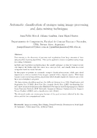 Automatic Classification of Oranges Using Image Processing and Data Mining Techniques