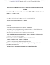 Brain Responses to Different Types of Salience in Antipsychotic Naïve First Episode Psychosis: an Fmri Study