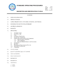 Description and Identification of Soils