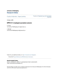 MPEG-21 in Backpack Journalism Scenario