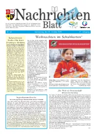 Nachrichtenblatt Nr. 43 Vom 22. Oktober 2020