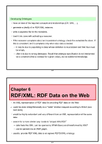 RDF/XML: RDF Data on the Web