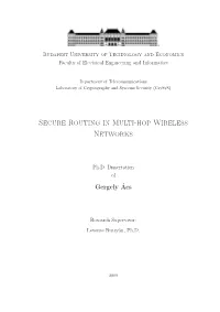 Secure Routing in Multi-Hop Wireless Networks