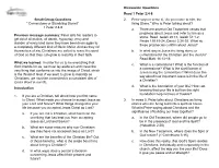 Small Group Questions “ Cornerstone Or Stumbling Stone?” 1 Peter 2:4-8