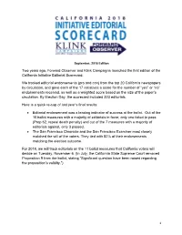Two Years Ago, Forward Observer and Klink Campaigns Launched the First Edition of the California Initiative Editorial Scorecard