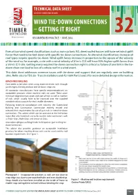 Wind Tie-Down Connections – Getting It Right 32 Recommended Practice // June 2016