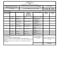 ANNEXURE 5.8 (CHAPTER V , PARA 25) FORM 9 List of Applications For
