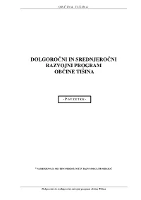 Dolgoročni in Srednjeročni Razvojni Program Občine