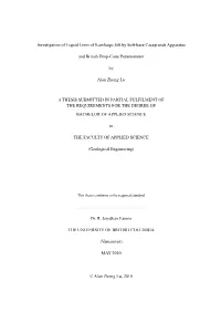 Investigation of Liquid Limit of Kamloops Silt by Soft-Base Casagrande Apparatus