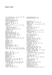 Subject Index
