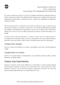 Visual Component Library VCL Autor: I