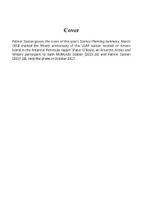 2018-19 Science Planning Summary