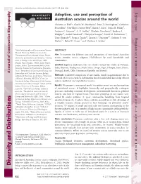 Adoption, Use and Perception of Australian Acacias Around the World