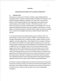 Chapter 1 Information Processing and Australian Prehistory 1.1 Introduction