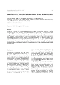 Crosstalk Between Hepatocyte Growth Factor and Integrin Signaling Pathways