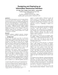 Designing and Deploying an Information Awareness Interface