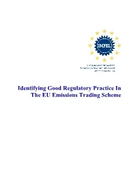 Report 'Identifying Good Regulatory Practice in the EU Emissions