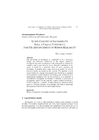 Is the Concept of Incongruity Still a Useful Construct for the Advancement of Humor Research?