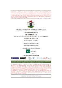 Map of Edo State