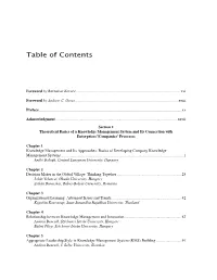 Table of Contents