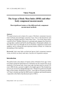 The Scope of Body Mass Index (BMI) and Other Body Component Measurements