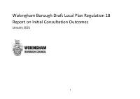 Draft Local Plan Regulation 18 Report on Initial Consultation Outcomes January 2021