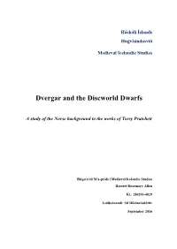 Dvergar and the Discworld Dwarfs