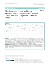 Effectiveness of Current and Future Regimens for Treating Genotype 3