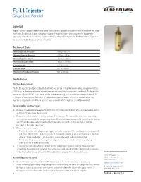 FL-11 Injector Single Line, Parallel