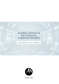 Mapping Fintech to the Financial Planning Process