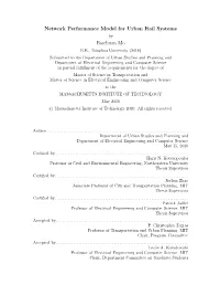 Network Performance Model for Urban Rail Systems Baichuan Mo