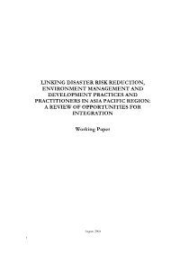 “The Environment and Disasters Are Inherently Linked