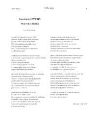 Tolle Lege Constantin SEVERIN