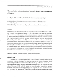 Characterization and Classification of Some Salt-Affected Soils of Bhal Region of Gujarat