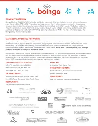 Company Overview Managed & Operated Networks