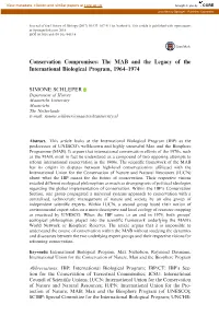 Conservation Compromises: the MAB and the Legacy of the International Biological Program, 1964–1974