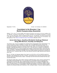 Countdown to the BCWC Newsletter 9.27.16